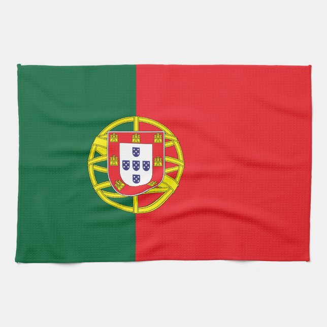 Flagge Portugals Geschirrtuch (Horizontal)