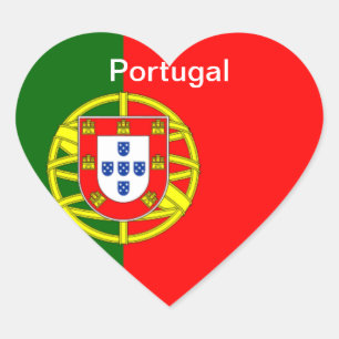 Flagge Portugals Herz-Aufkleber