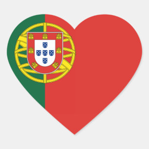 Flagge Portugals Herz-Aufkleber