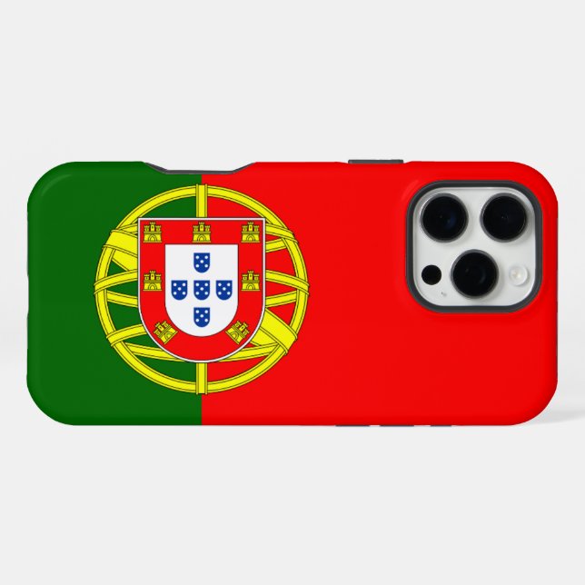 Flagge Portugals iPhone 16 Pro Max Hülle (Rückseite (Horizontal))