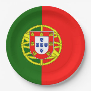 Flagge Portugals Pappteller