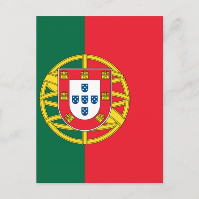 Flagge Portugals Postkarte (Vorderseite)