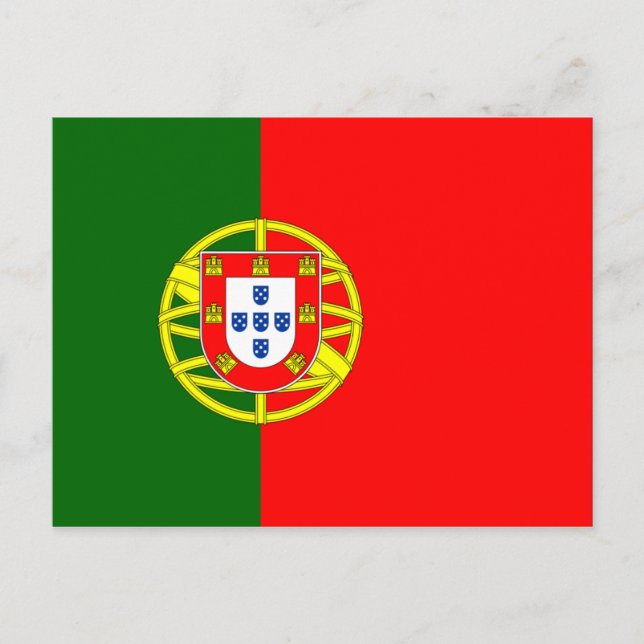 Flagge Portugals Postkarte (Vorderseite)