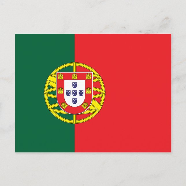 Flagge Portugals Postkarte (Vorderseite)