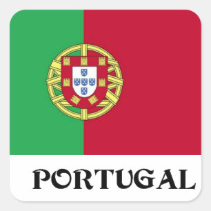 Flagge Portugals Quadratischer Aufkleber