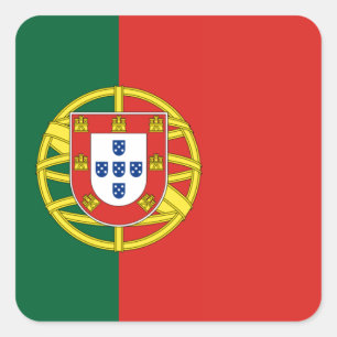 Flagge Portugals Quadratischer Aufkleber