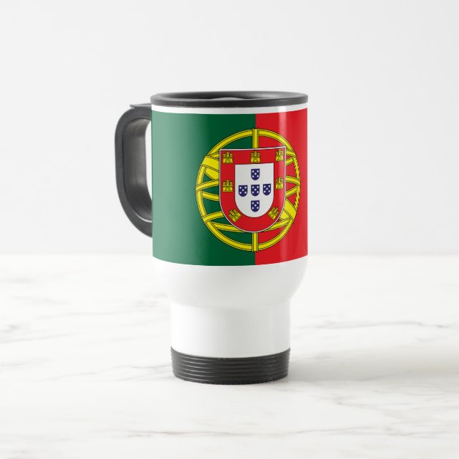 Flagge Portugals Reisebecher (Vorderseite Links)