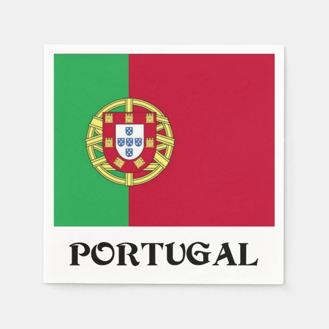 Flagge Portugals Serviette (Vorderseite)
