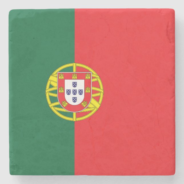 Flagge Portugals Steinuntersetzer (Vorderseite)
