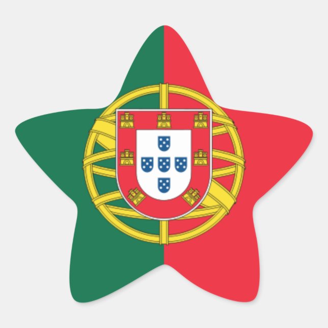 Flagge Portugals Stern-Aufkleber (Vorderseite)