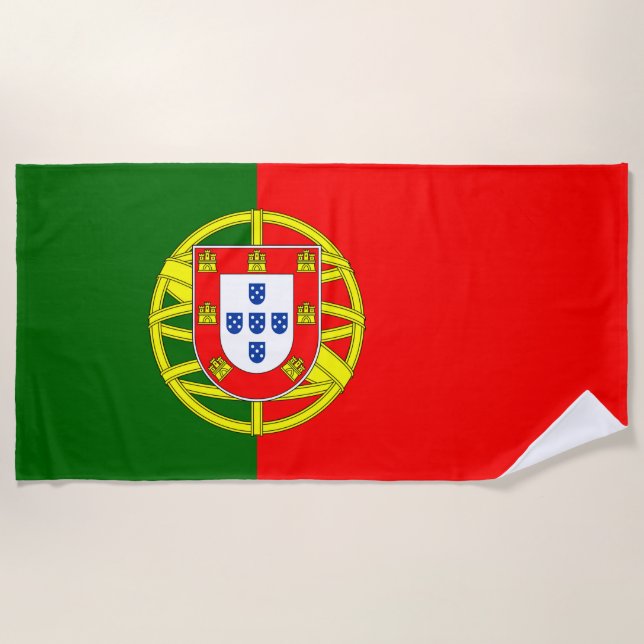 Flagge Portugals Strandtuch (Vorderseite)