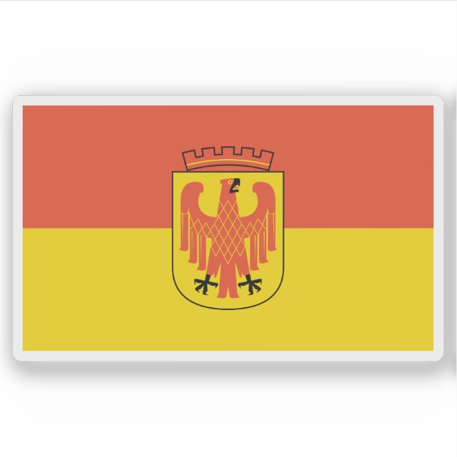 Flagge Potsdams, Deutschland Aufkleber (Vorderseite)