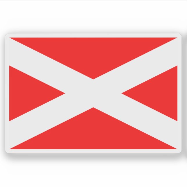Flagge Prachatice, Tschechische Republik Aufkleber (Vorderseite)