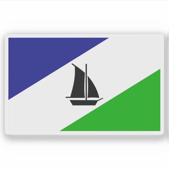 Flagge Puerto Montt, Chile Aufkleber (Vorderseite)