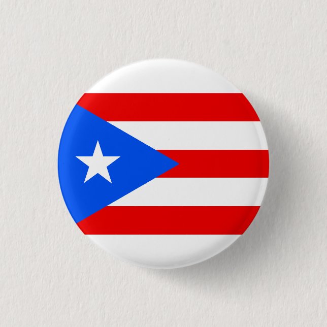 Flagge Puerto Rico Button (Vorderseite)