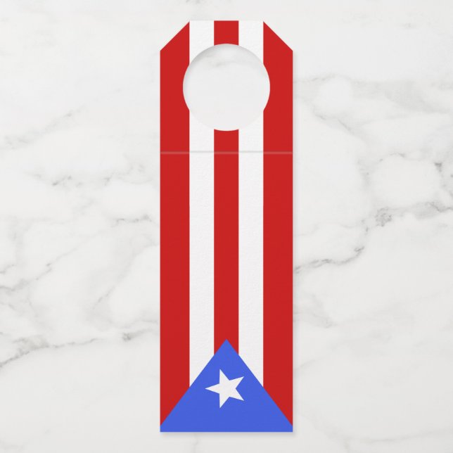Flagge Puerto Rico Flaschenanhänger (Vorderseite)