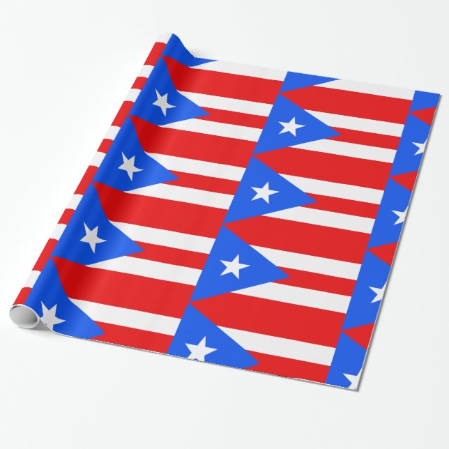Flagge Puerto Rico Geschenkpapier (Ungerollt)
