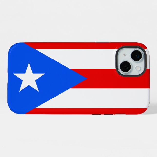 Flagge Puerto Rico iPhone 15 Plus Hülle (Rückseite (Horizontal))