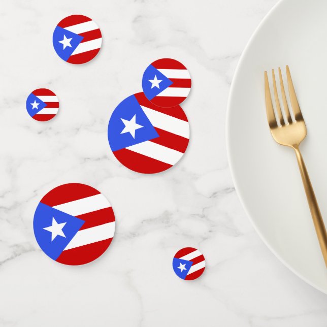 Flagge Puerto Rico Konfetti (Gruppe)