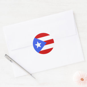 Flagge Puerto Rico Runder Aufkleber