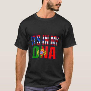 Flagge Puerto Rico und Portugiesisch Mix-DNA T-Shirt