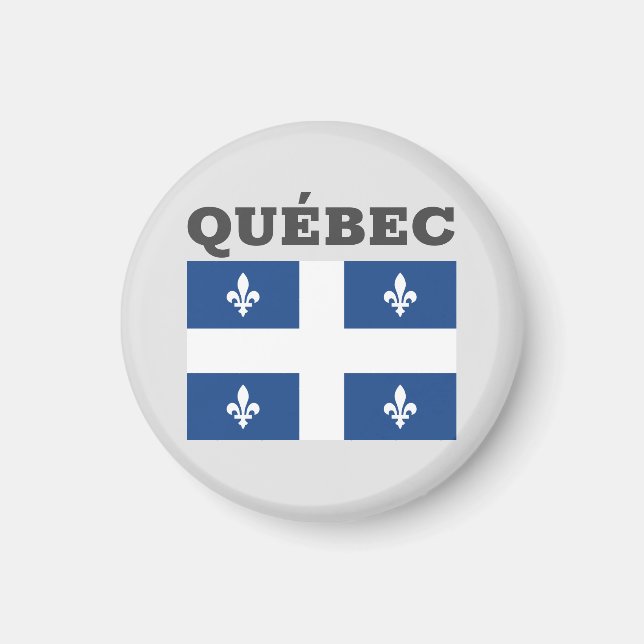 Flagge Québec, Kanada Magnet (Vorne)