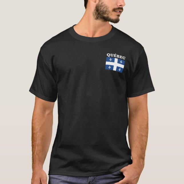 Flagge Québec, Kanada T-Shirt (Vorderseite)