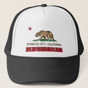 Flagge Redwood City Kalifornien Truckerkappe
