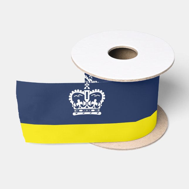 Flagge Regina, Saskatchewan Satin Ribbon Satinband (Spule)