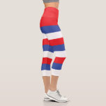 Flagge Republika Srpska Capri Leggings<br><div class="desc">Patriotische Flagge der Republika Srpska.</div>