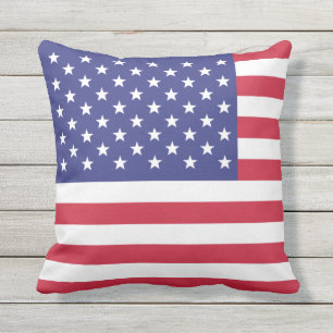 Flagge-rotes weißes Blau USA patriotisch Kissen