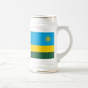 Flagge Ruandas Bierglas