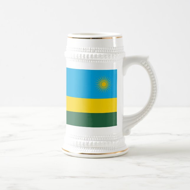 Flagge Ruandas Bierglas (Rechts)