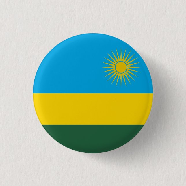 Flagge Ruandas Button (Vorderseite)