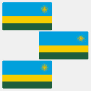 Flagge Ruandas Etiketten