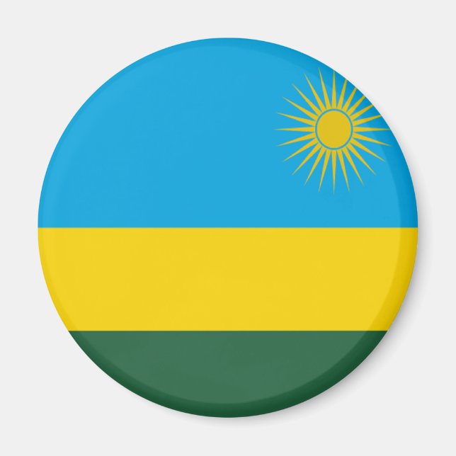 Flagge Ruandas Magnet (Vorne)