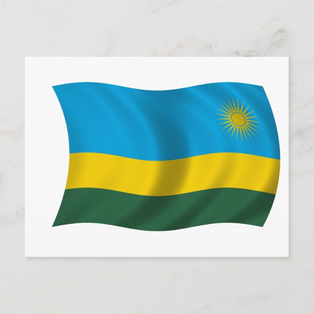 Flagge Ruandas Postkarte (Vorderseite)
