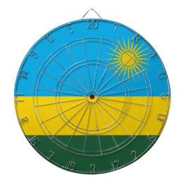 Flagge Ruandas (Ruanda) (afrikanisches Land) Dartscheibe