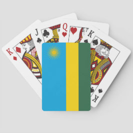 Flagge Ruandas (Ruanda) (afrikanisches Land) Spielkarten