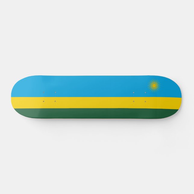 Flagge Ruandas Skateboard (Horizontal)