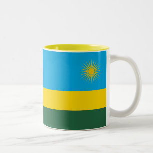 Flagge Ruandas Zweifarbige Tasse