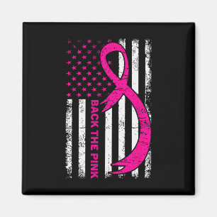 Flagge Rückseite des rosa Brustkrebs-Bewusstseinsb Magnet