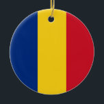 Flagge Rumäniens Keramik Ornament<br><div class="desc">Flagge Rumäniens</div>
