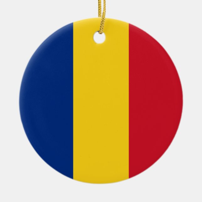 Flagge Rumäniens Keramik Ornament (Vorne)