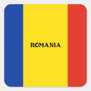 Flagge Rumäniens Quadratischer Aufkleber