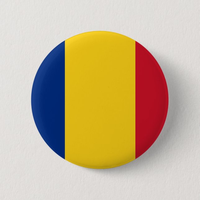 Flagge Rumäniens, Rumänien Button (Vorderseite)
