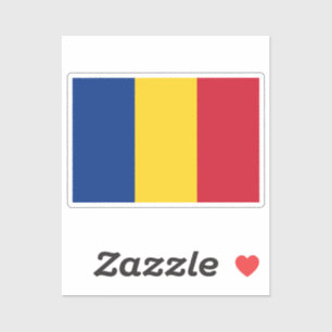 Flagge Rumäniens zugeschnitten Aufkleber