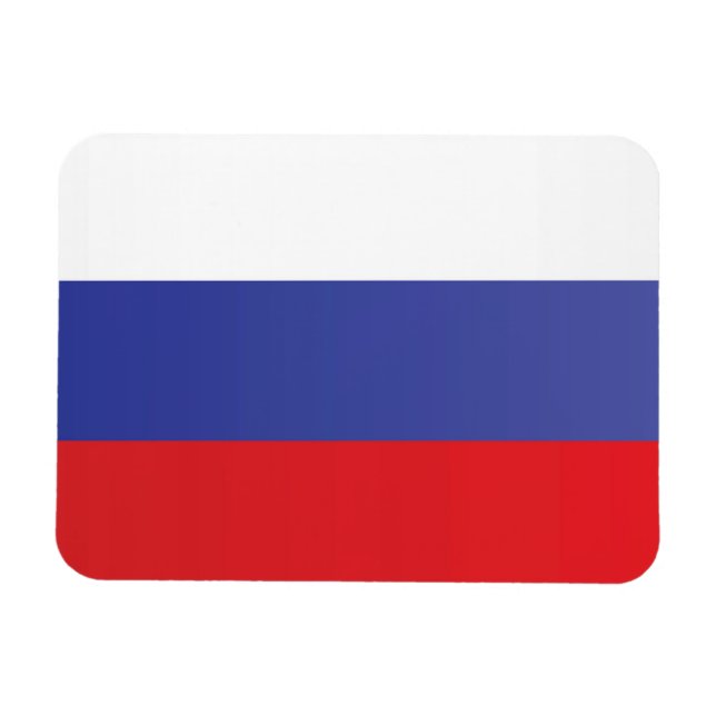 Flagge Russlands Magnet (Horizontal)