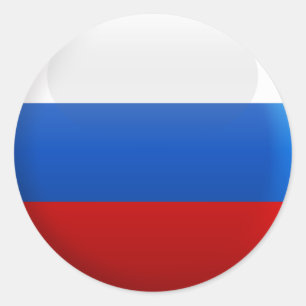 Flagge Russlands Runder Aufkleber