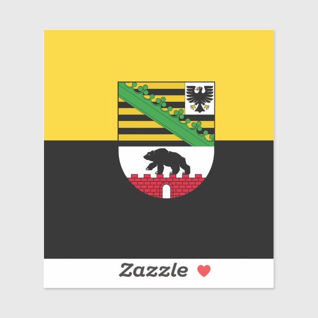 Flagge Sachsen-Anhalt Vinyl Sticker (Blatt)